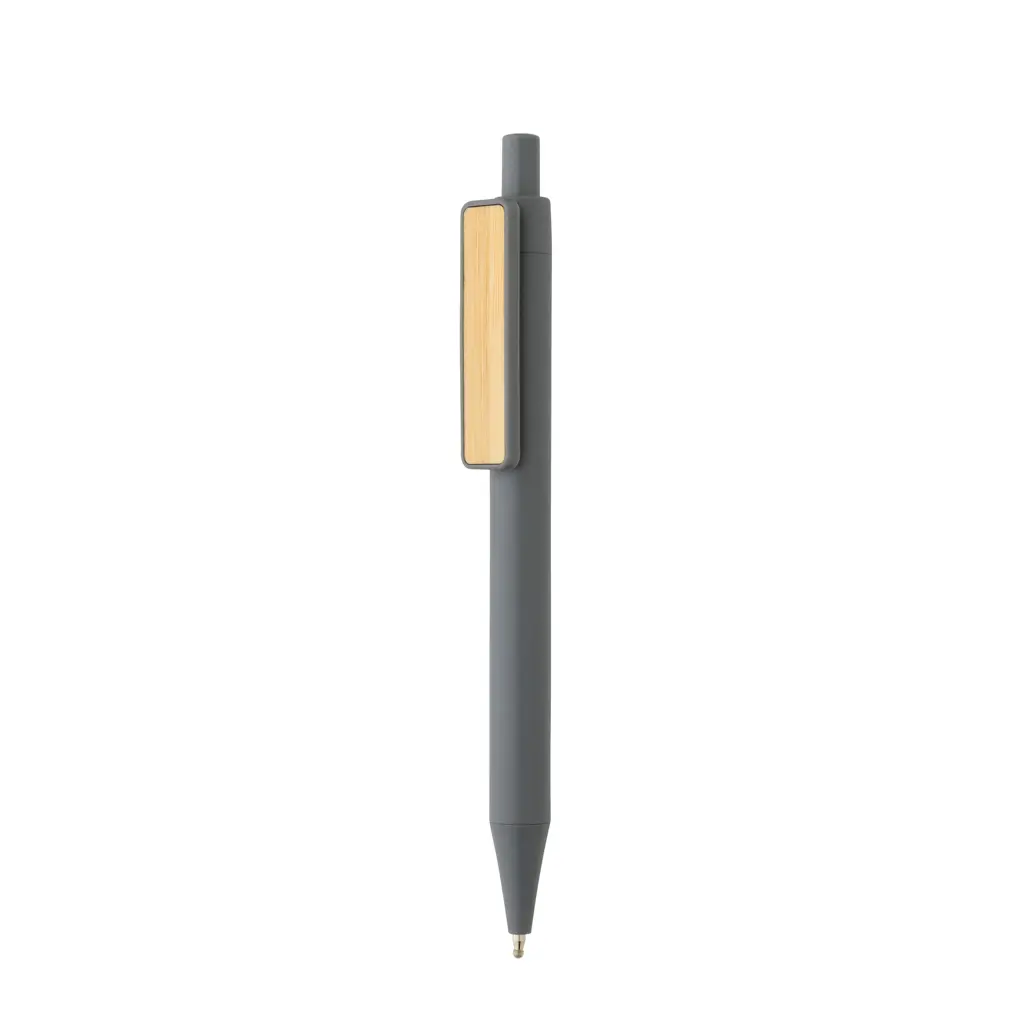 Kemijska olovka s klipsom od bambusa GRS RABS P611.08 grey-1