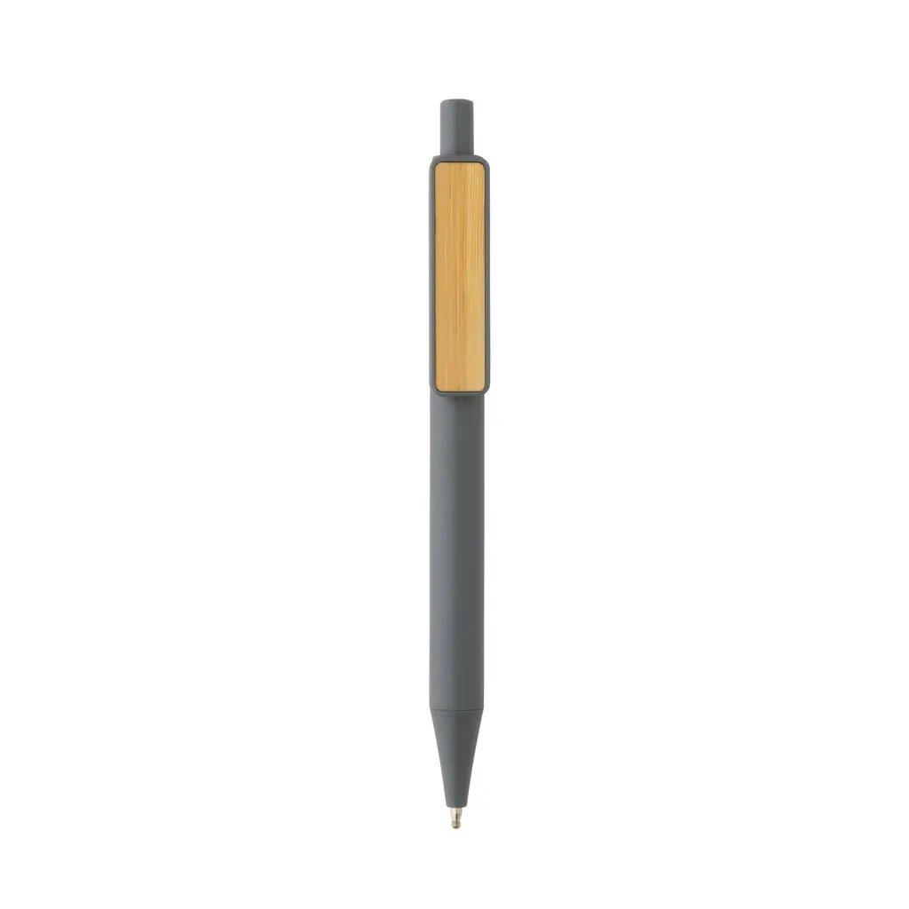 Kemijska olovka s klipsom od bambusa GRS RABS P611.08 grey-2