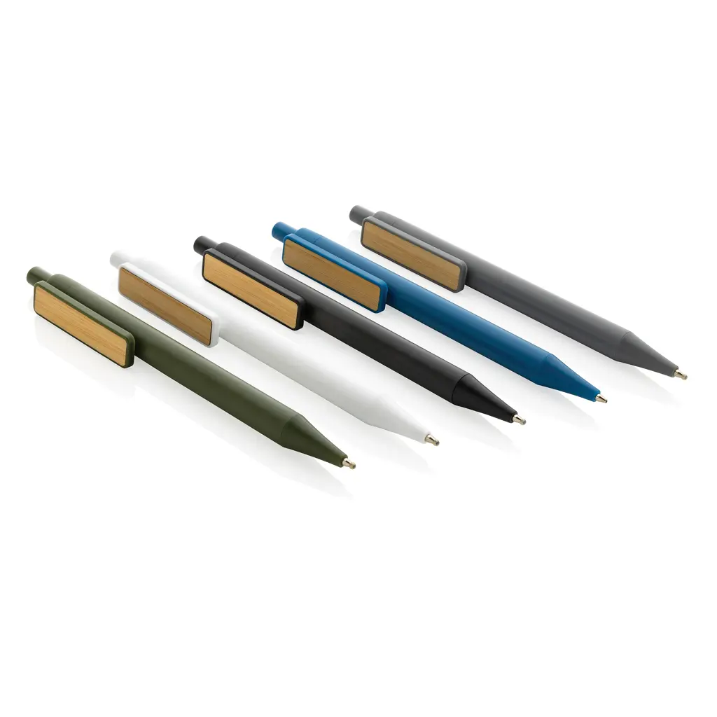 Kemijska olovka s klipsom od bambusa GRS RABS P611.08 grey-5