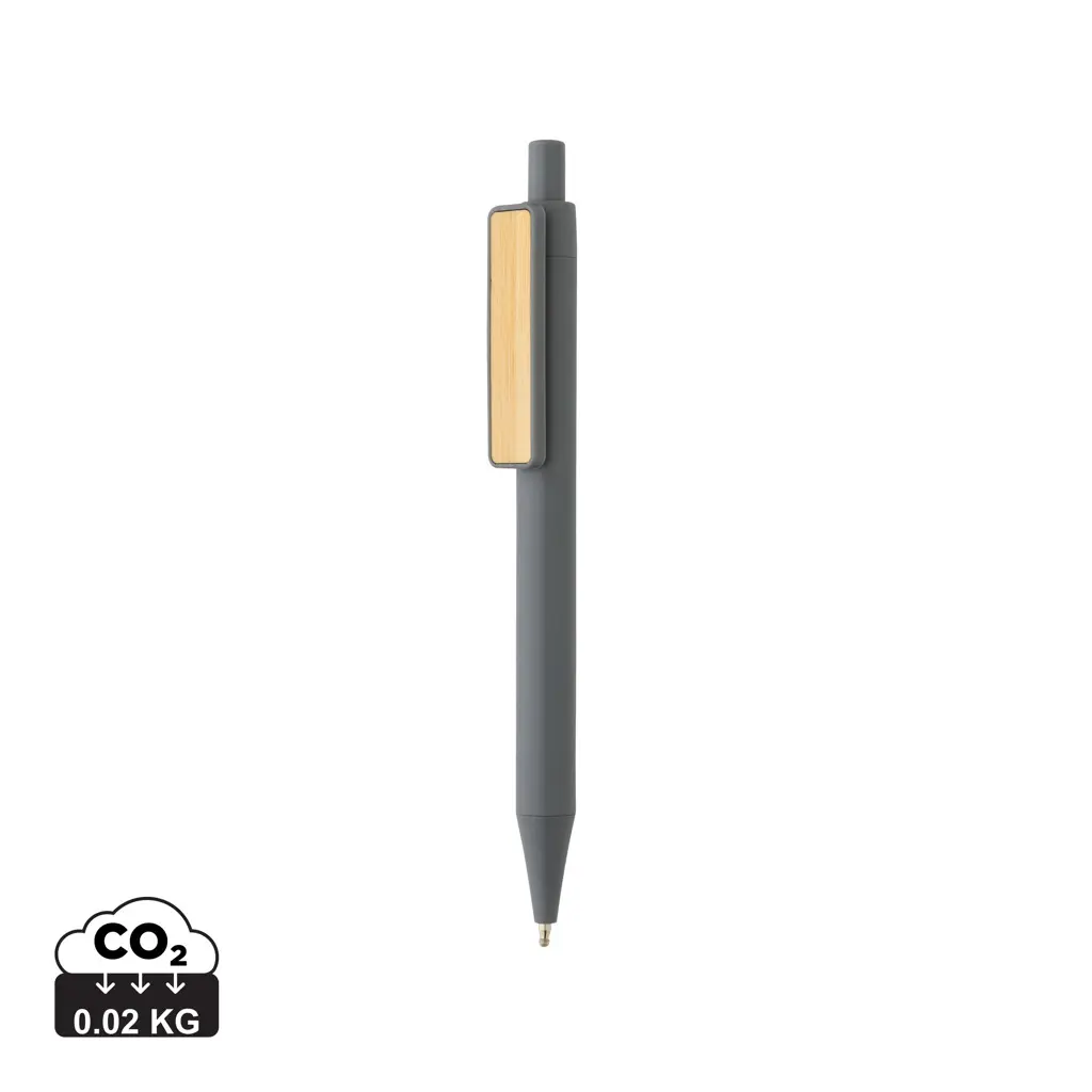 Kemijska olovka s klipsom od bambusa GRS RABS P611.08 grey-0