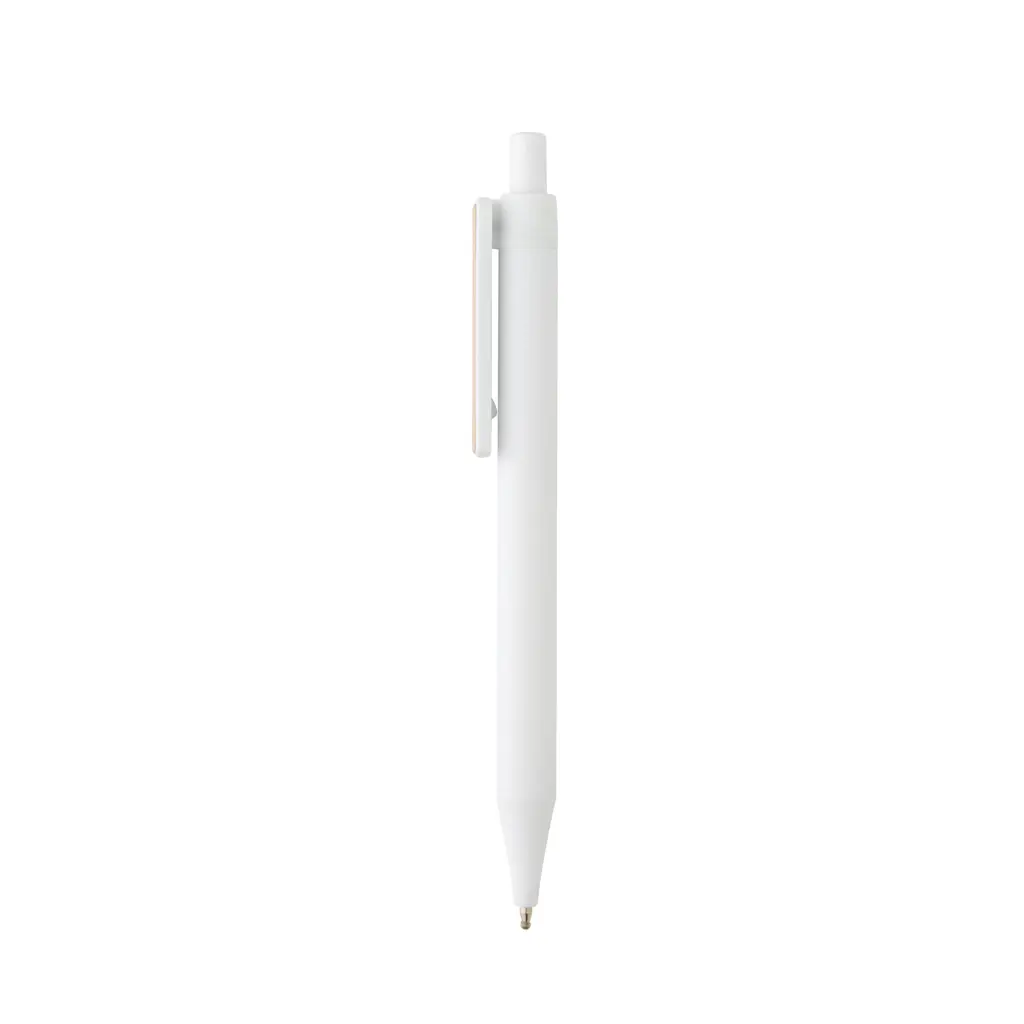 Kemijska olovka s klipsom od bambusa GRS RABS P611.08 white-4