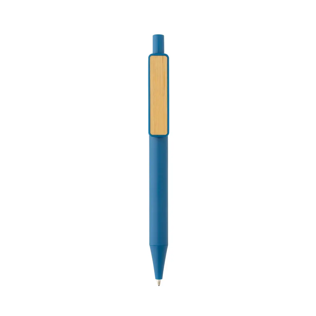 Kemijska olovka s klipsom od bambusa GRS RABS P611.08 blue-2
