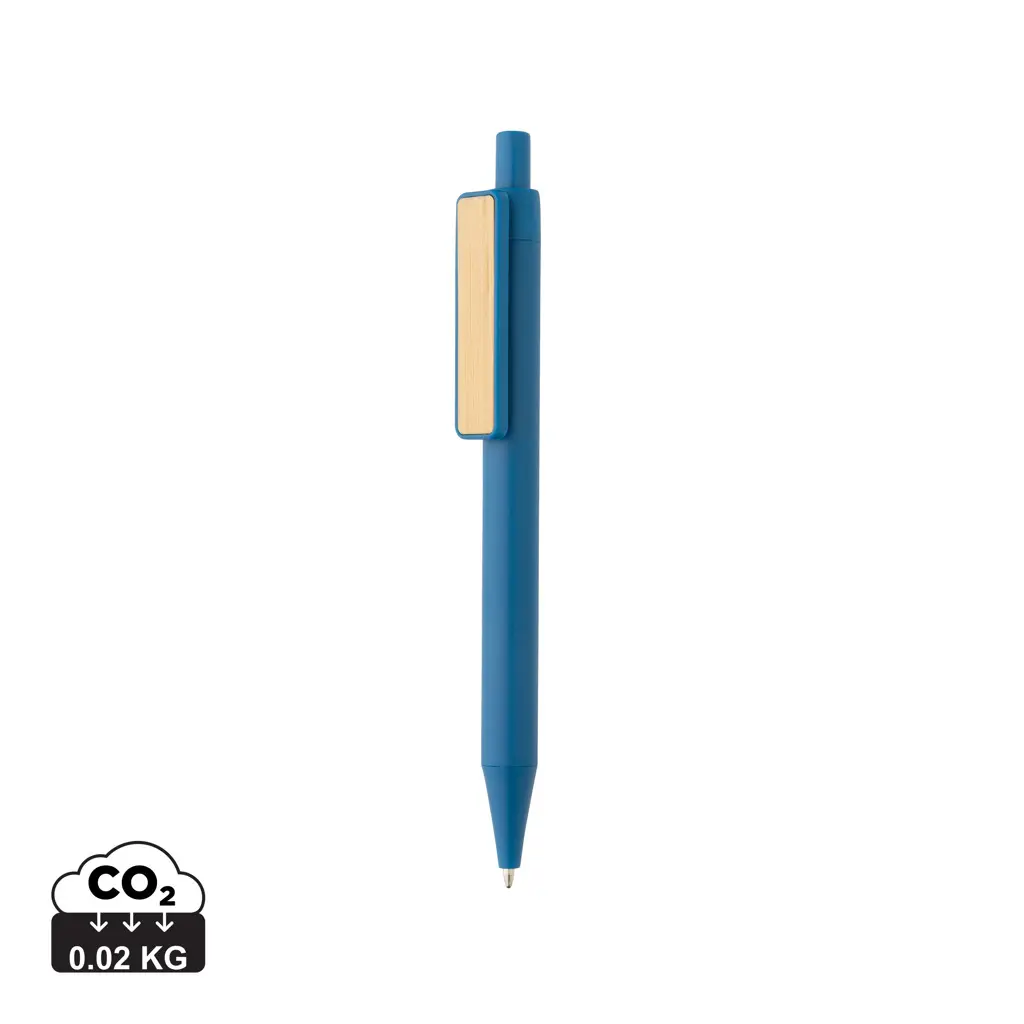 Kemijska olovka s klipsom od bambusa GRS RABS P611.08 blue-0