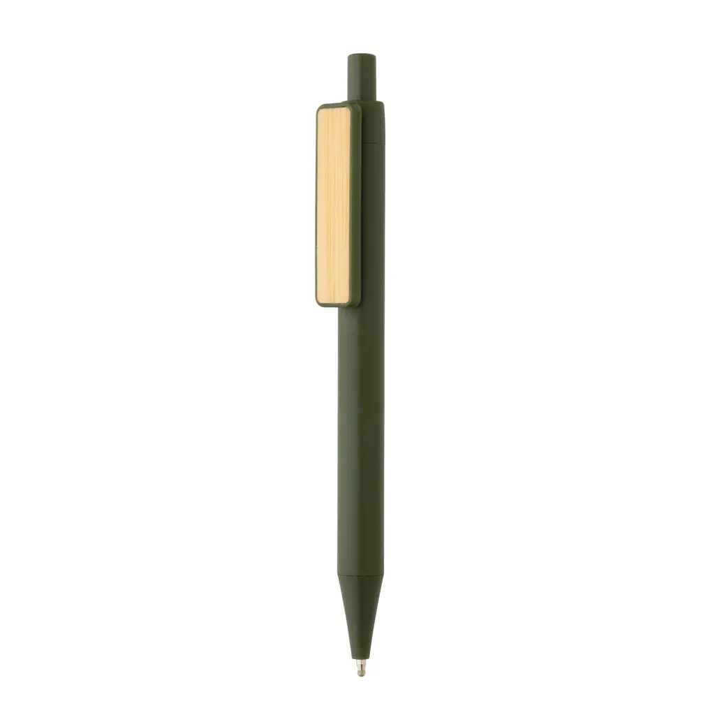 Kemijska olovka s klipsom od bambusa GRS RABS P611.08 green-1