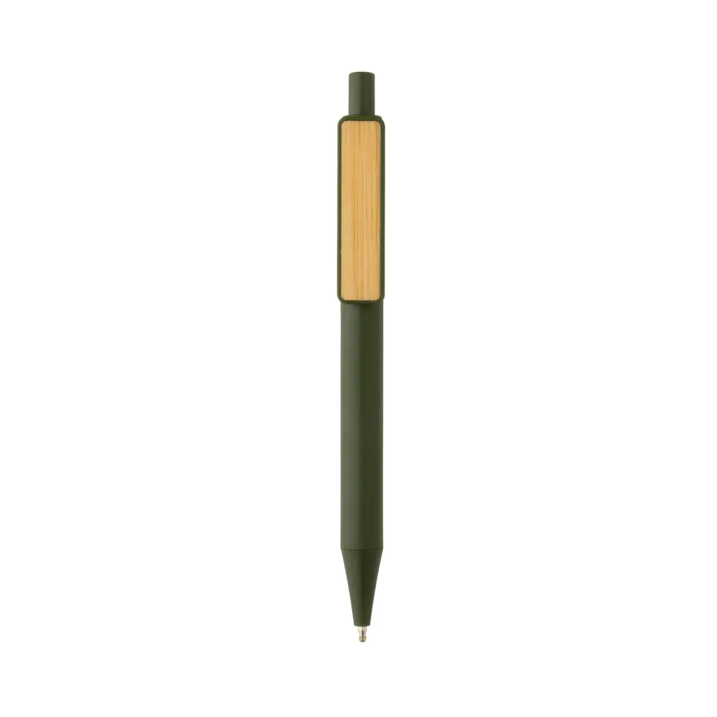 Kemijska olovka s klipsom od bambusa GRS RABS P611.08 green-2