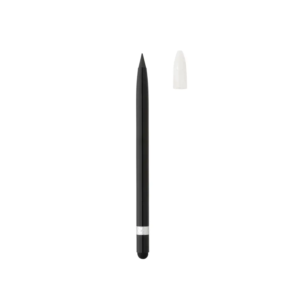 Aluminijska olovka bez tinte s gumicom P611.12 black-2