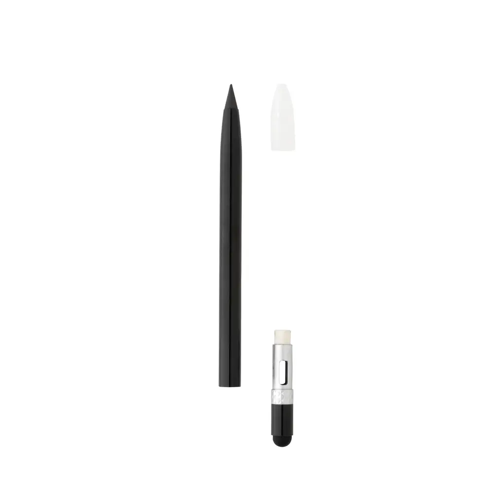Aluminijska olovka bez tinte s gumicom P611.12 black-4