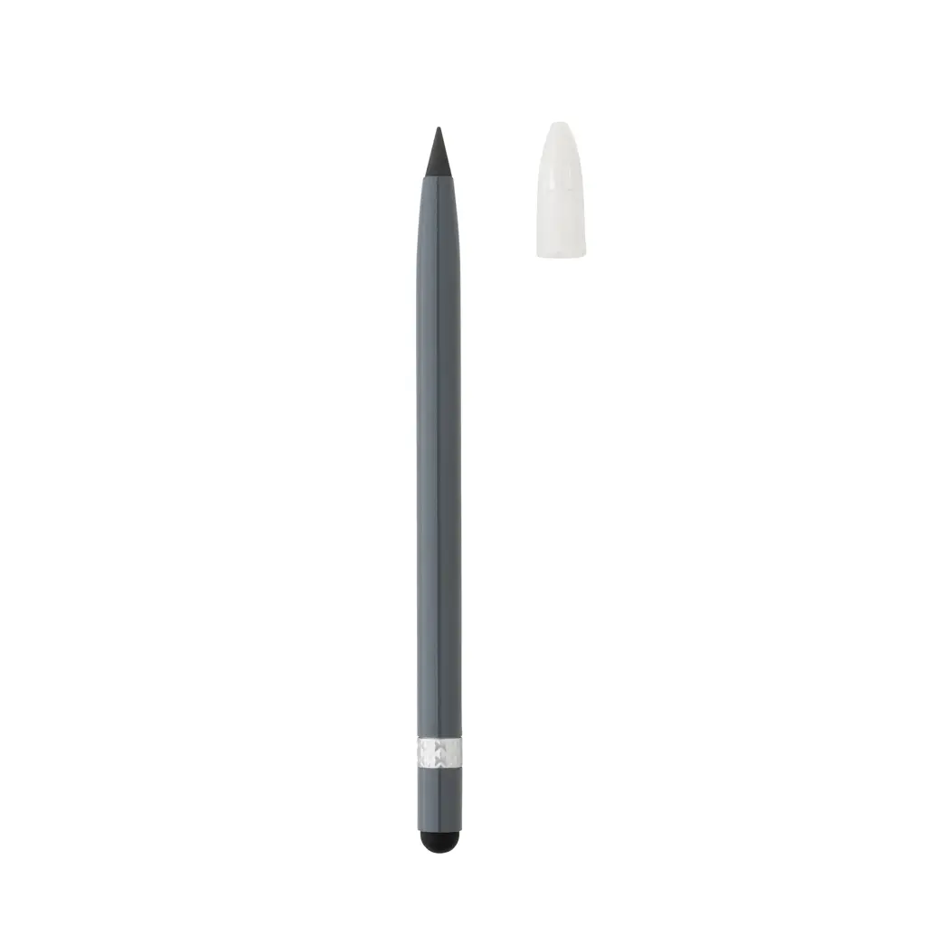 Aluminijska olovka bez tinte s gumicom P611.12 grey-2