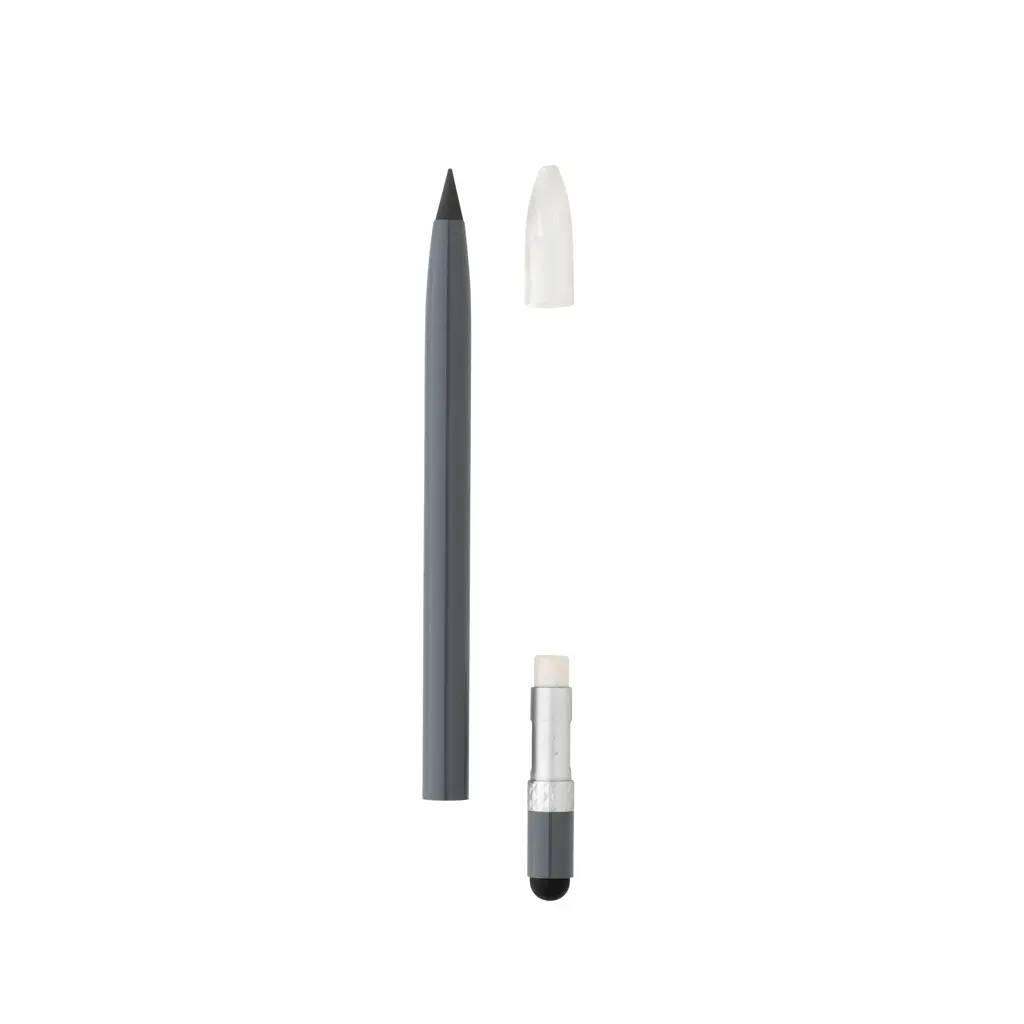 Aluminijska olovka bez tinte s gumicom P611.12 grey-4