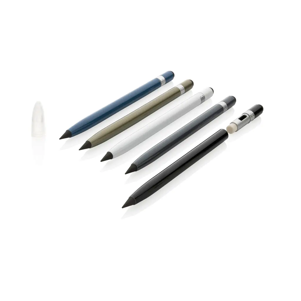 Aluminijska olovka bez tinte s gumicom P611.12 grey-5