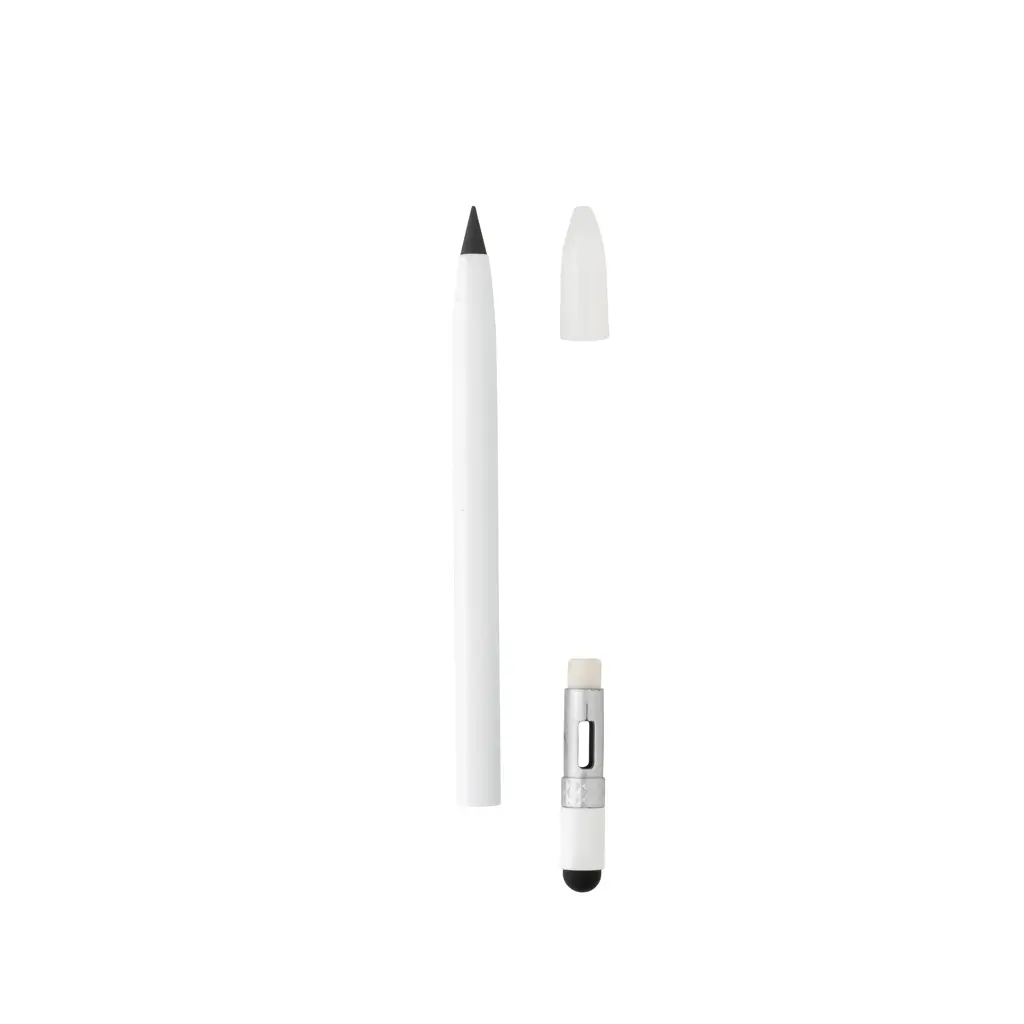 Aluminijska olovka bez tinte s gumicom P611.12 white-4