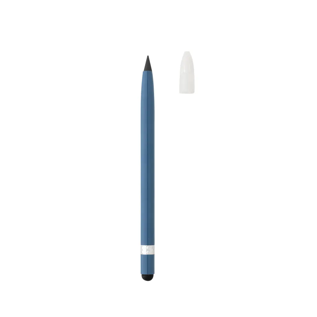 Aluminijska olovka bez tinte s gumicom P611.12 blue-2