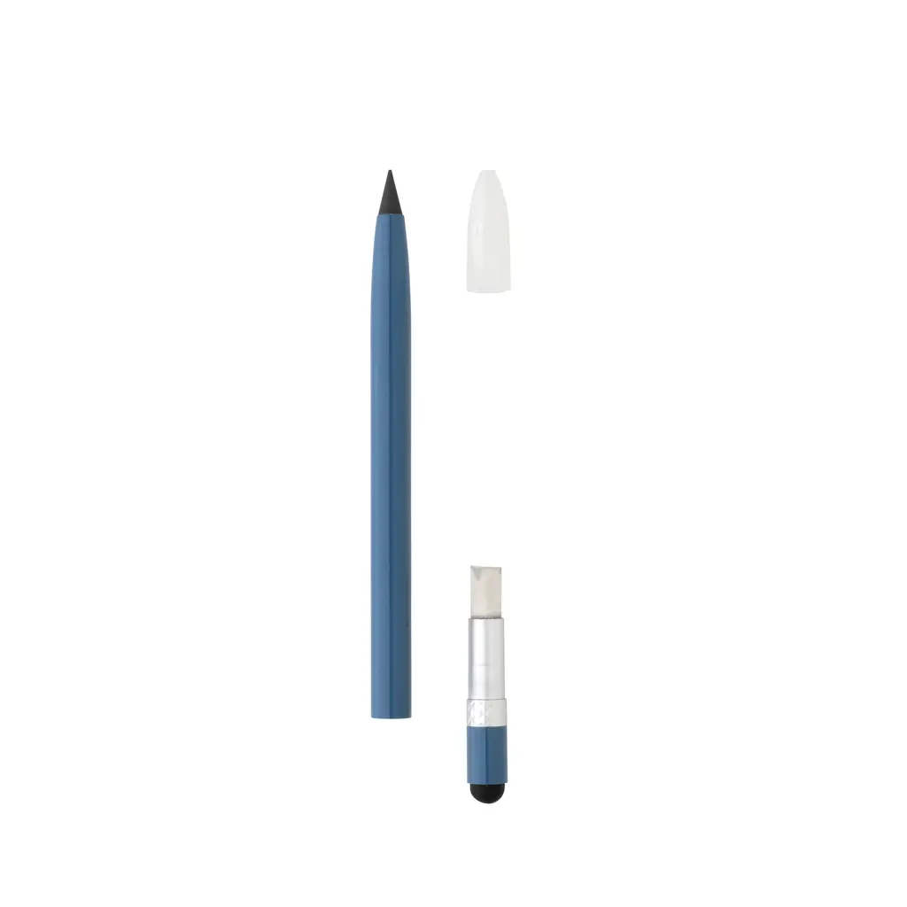 Aluminijska olovka bez tinte s gumicom P611.12 blue-4