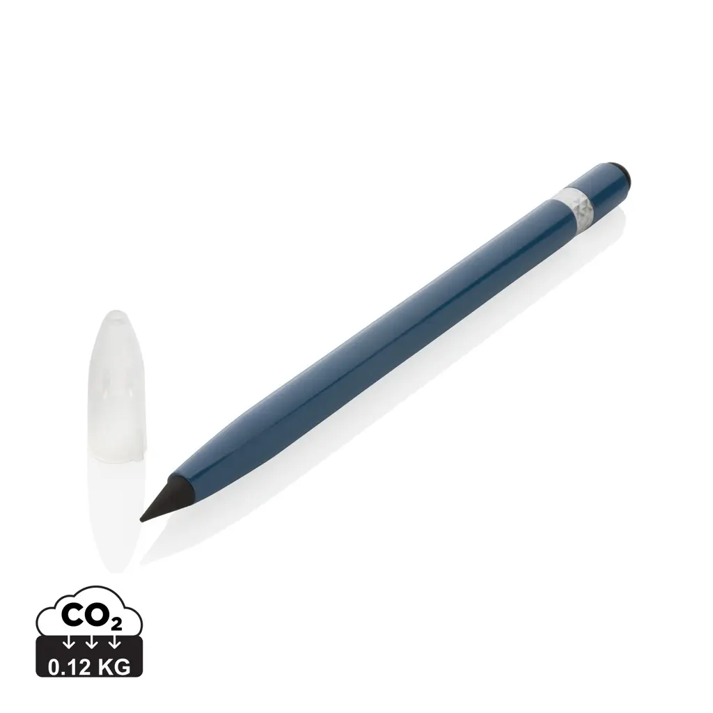 Aluminijska olovka bez tinte s gumicom P611.12 blue-0