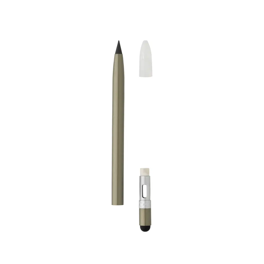 Aluminijska olovka bez tinte s gumicom P611.12 green-4