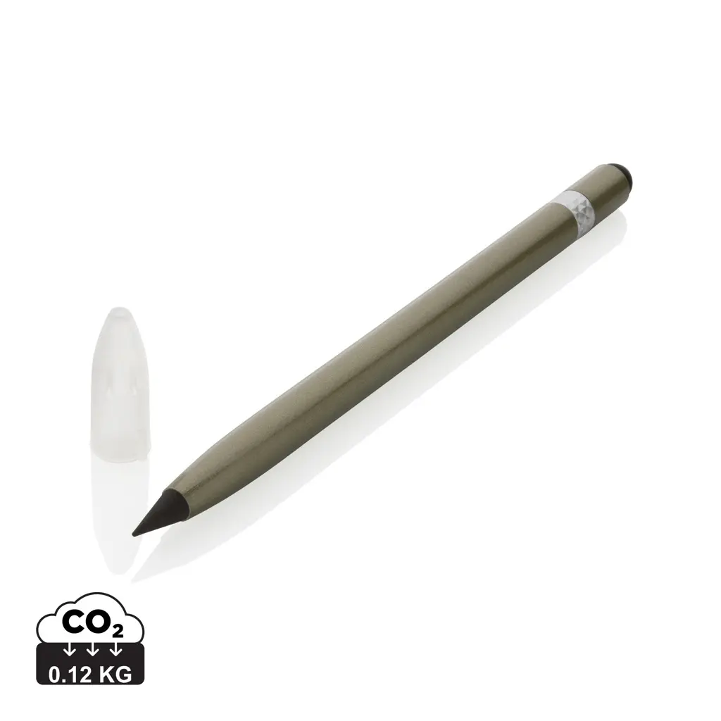 Aluminijska olovka bez tinte s gumicom P611.12 green-0