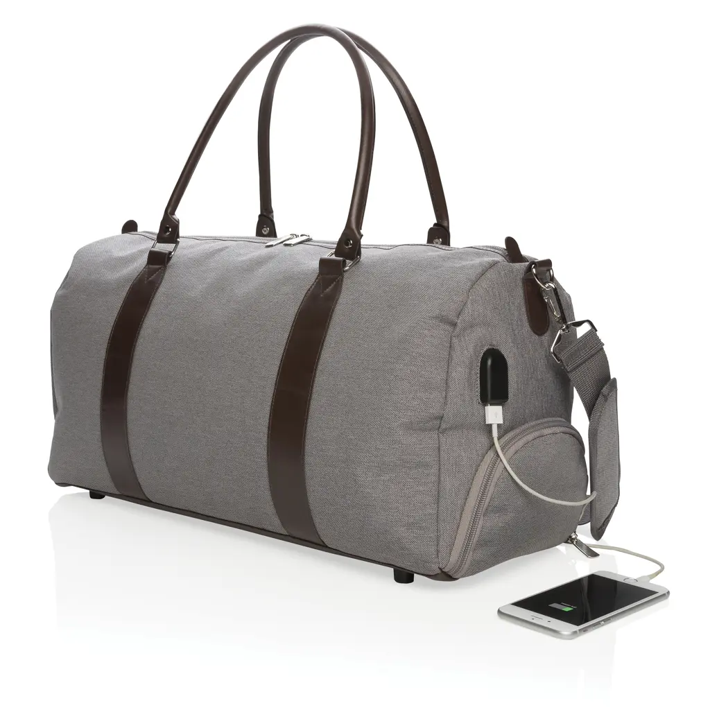 Vikend torba sa USB A izlazom P707.05 grey-2