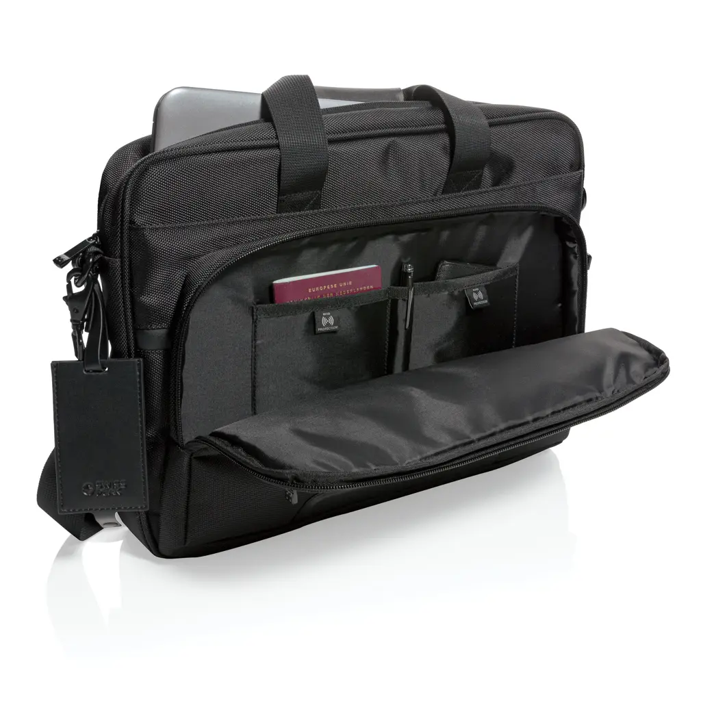 Torba za laptop 15,6" Swiss Peak RPET Voyager RFID P732.07 black-7