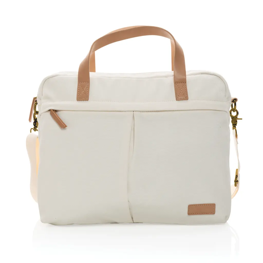 Torba za laptop od recikliranog platna Impact AWARE™ P760.23 off white-2