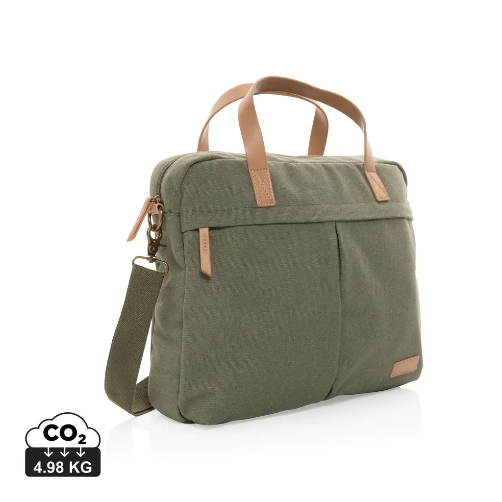 Torba za laptop od recikliranog platna Impact AWARE™ P760.23 green-0