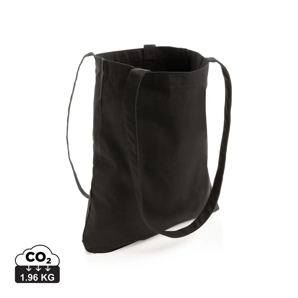 Vrećica za kupovinu od recikliranog pamuka 330 g/m² Impact AWARE™ P762.54 black-0