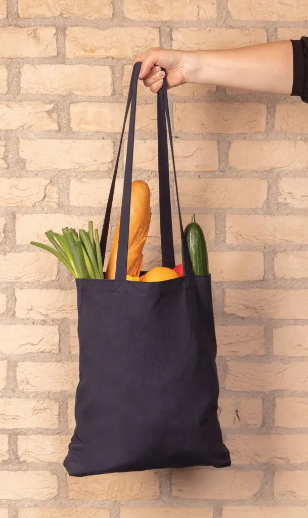 Vrećica za kupovinu od recikliranog pamuka 330 g/m² Impact AWARE™ P762.54 navy-9