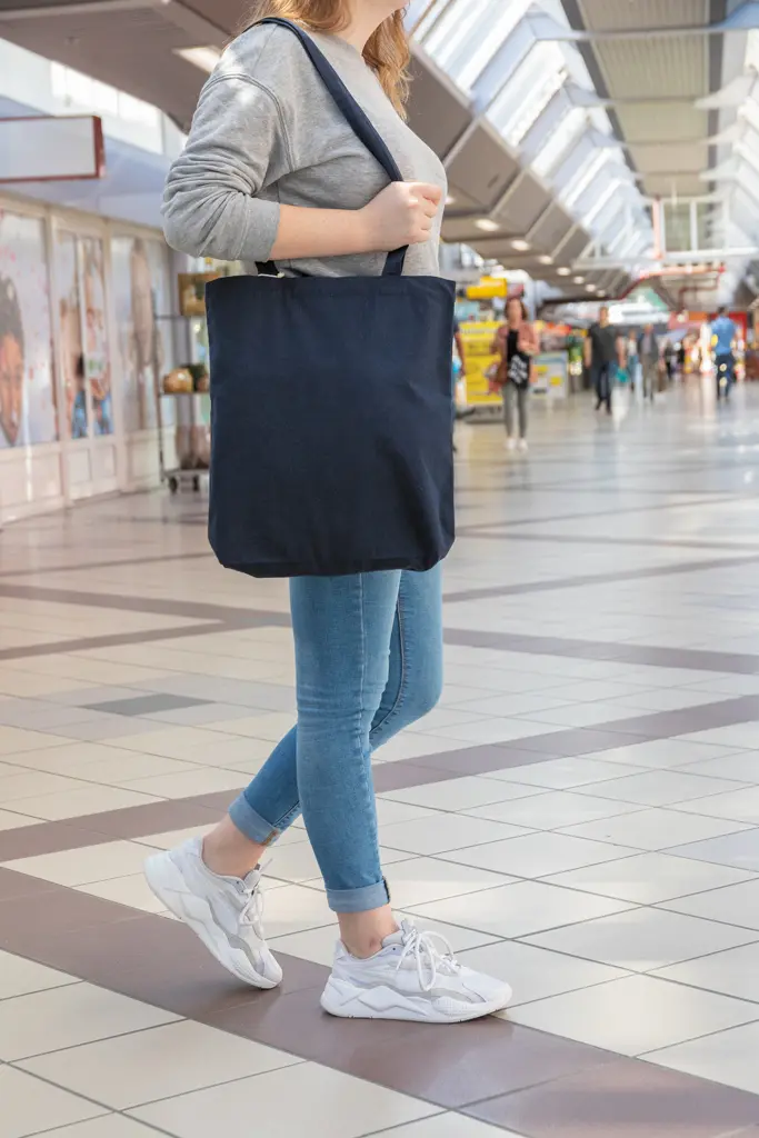 Vrećica za kupovinu od recikliranog pamuka 330 g/m² Impact AWARE™ P762.54 navy-10