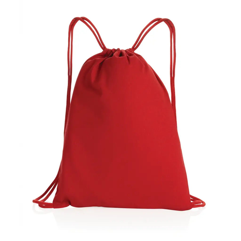 Ruksak s vezicama od recikliranog pamuka 145 g P762.63 red-4