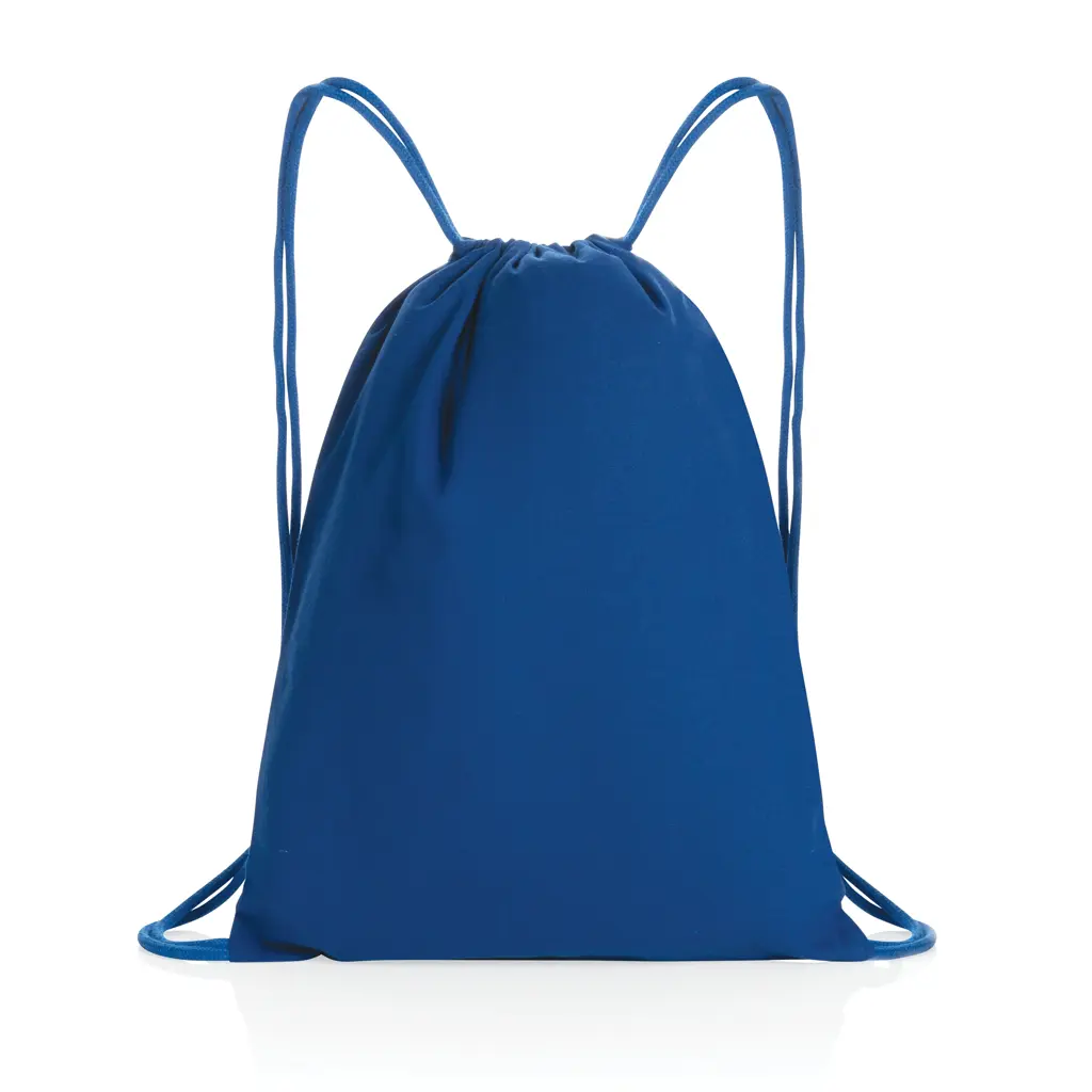 Ruksak s vezicama od recikliranog pamuka 145 g P762.63 blue-4