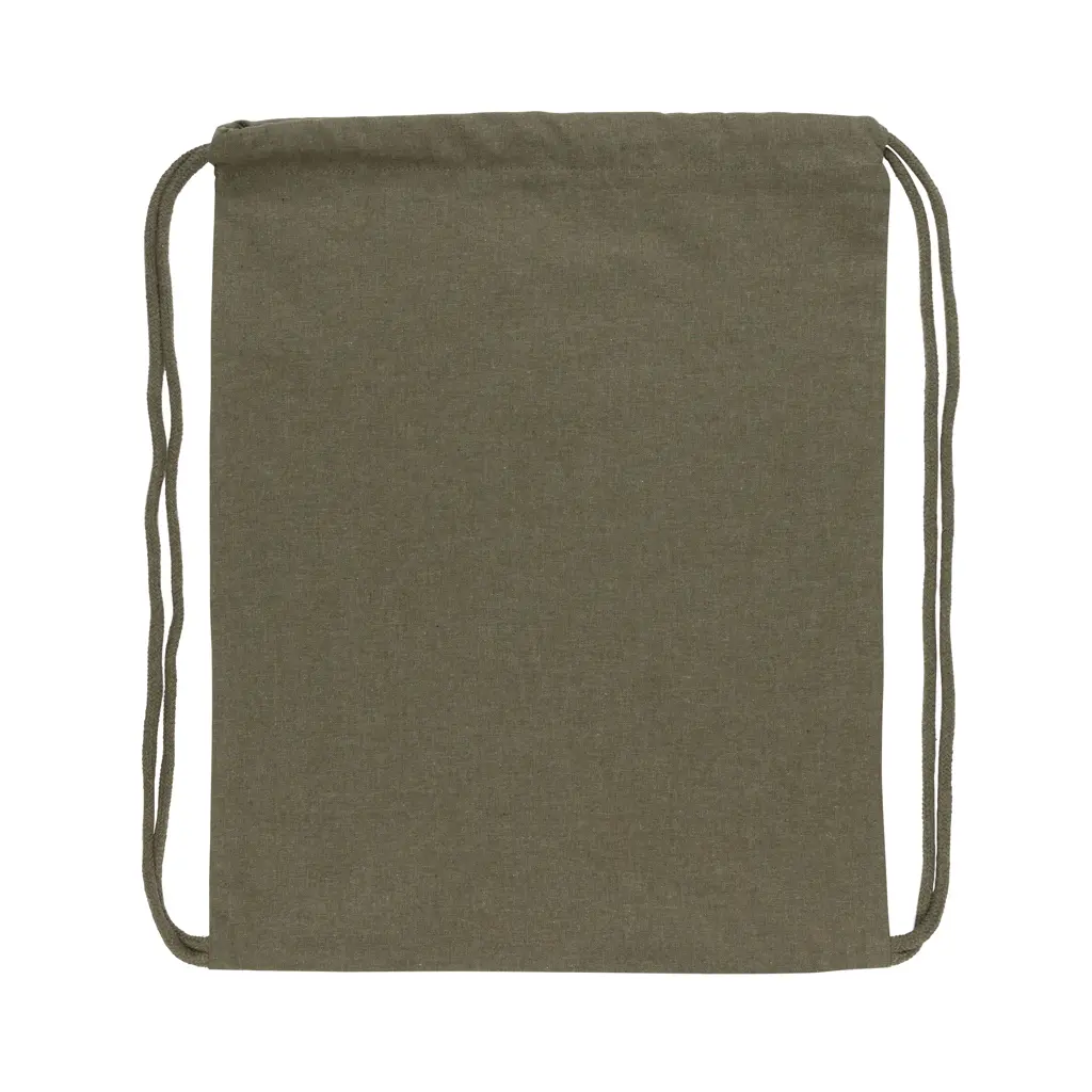 Ruksak s vezicama od recikliranog pamuka 145 g P762.63 green-2