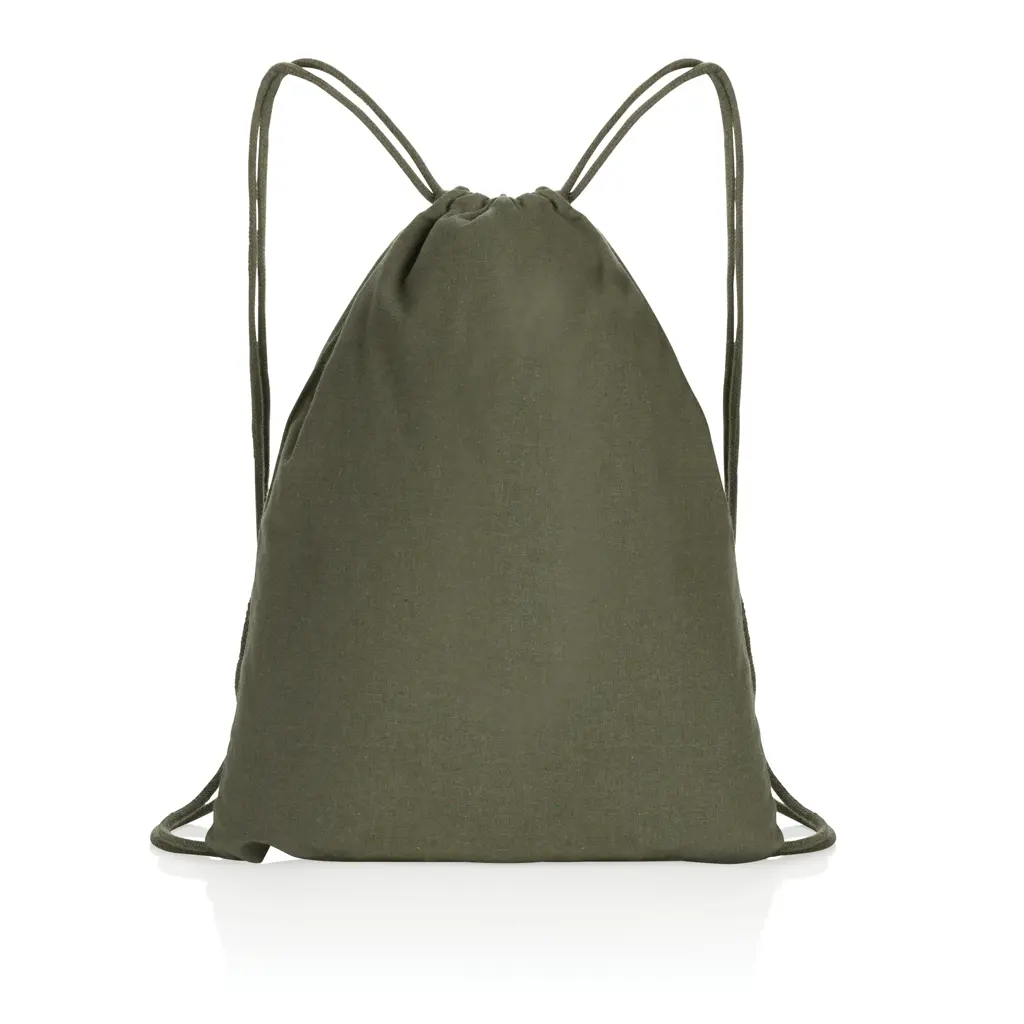 Ruksak s vezicama od recikliranog pamuka 145 g P762.63 green-4