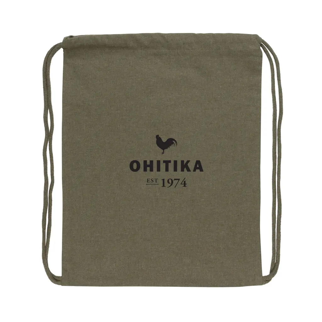 Ruksak s vezicama od recikliranog pamuka 145 g P762.63 green-3
