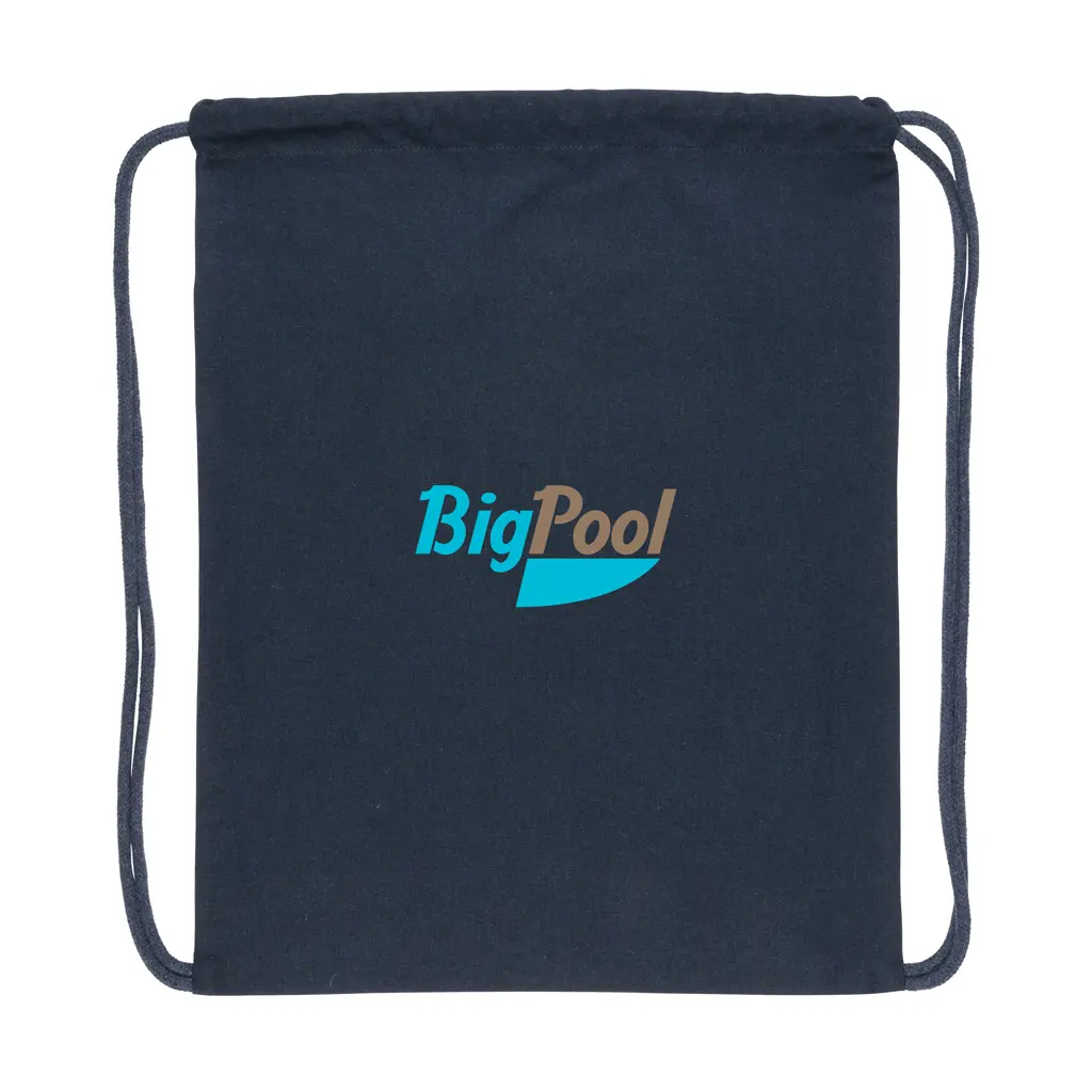 Ruksak s vezicama od recikliranog pamuka 145 g P762.63 navy-3