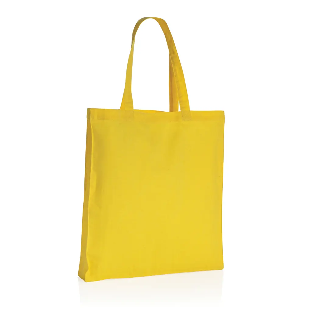 Torba od recikliranog pamuka s dnom 145 g Impact AWARE™ P762.64 yellow-4