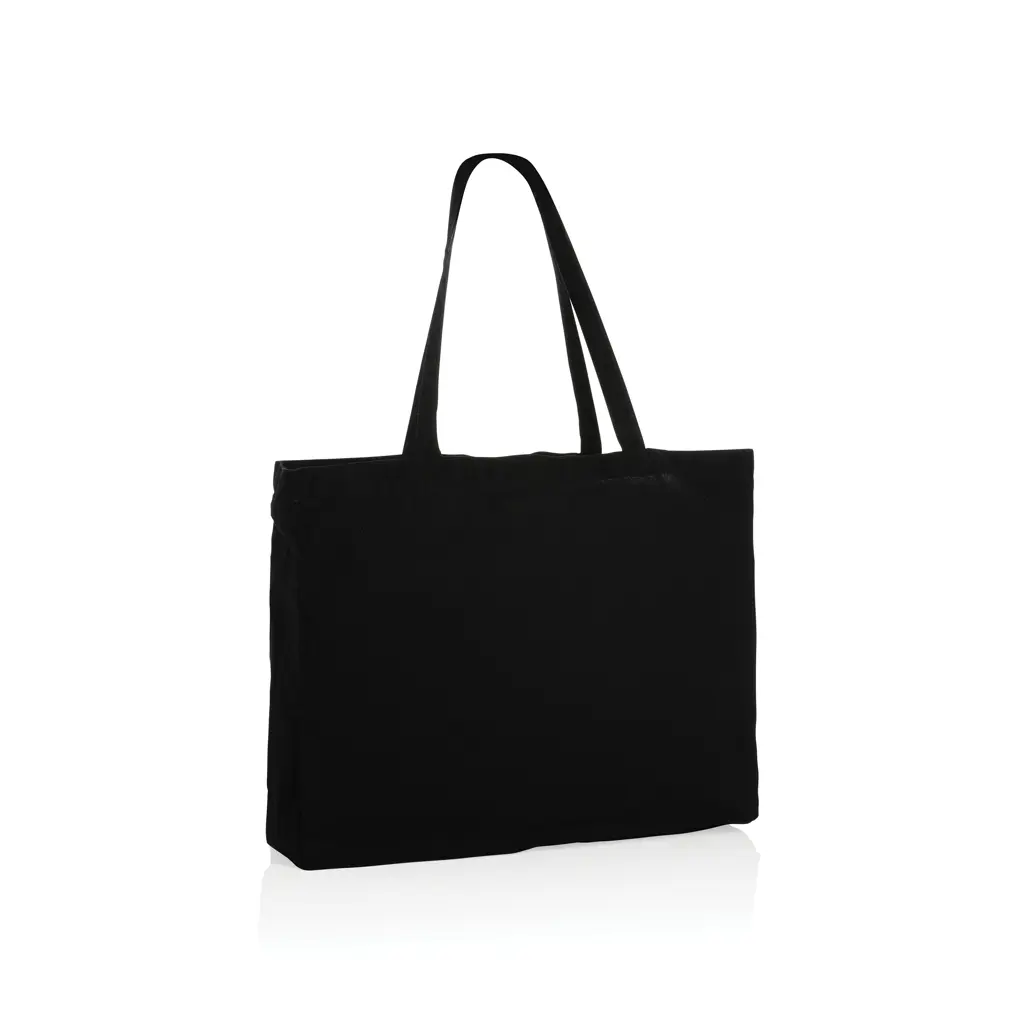 Vrećica za kupovinu od recikliranog pamuka 145 g Impact AWARE™ P762.65 black-1