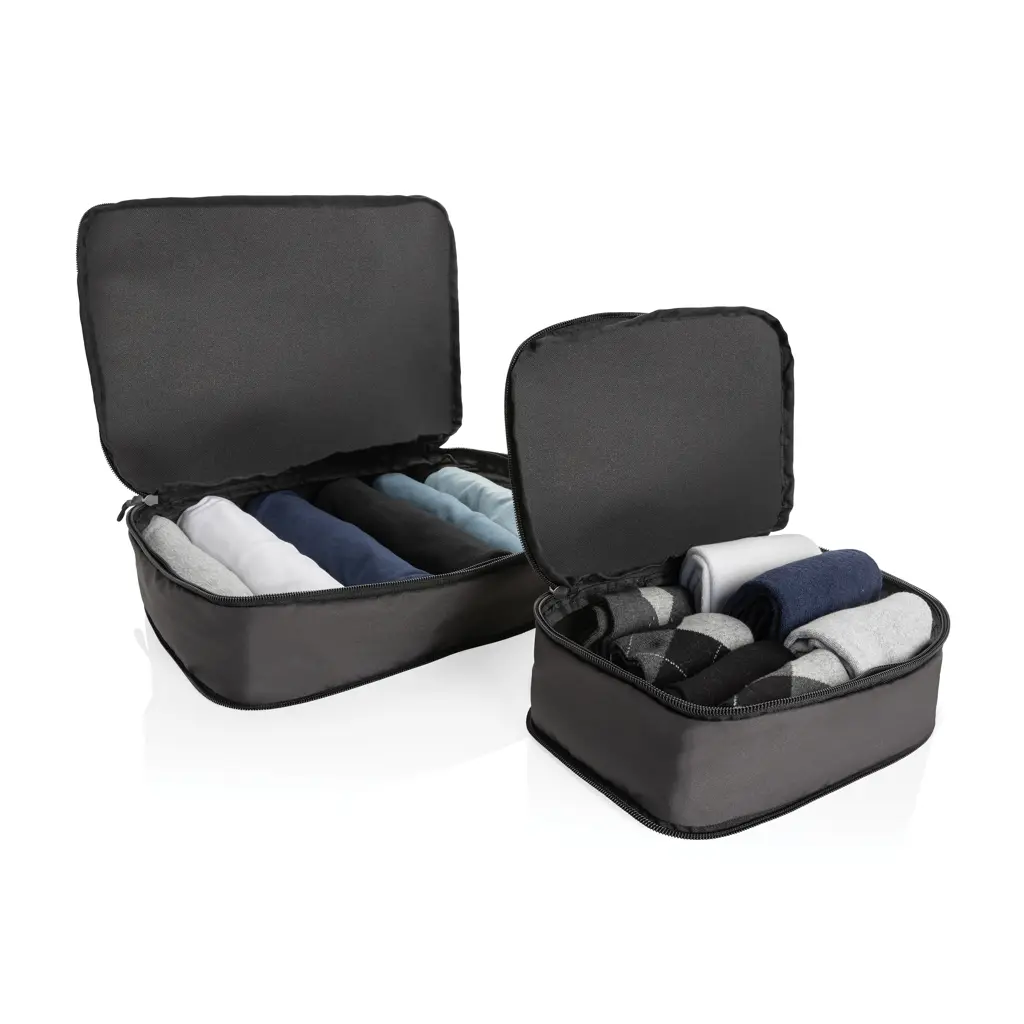 Kompresijski putni pretinac 2 kom Swiss Peak Ridge AWARE™ RPET P763.05 black-2