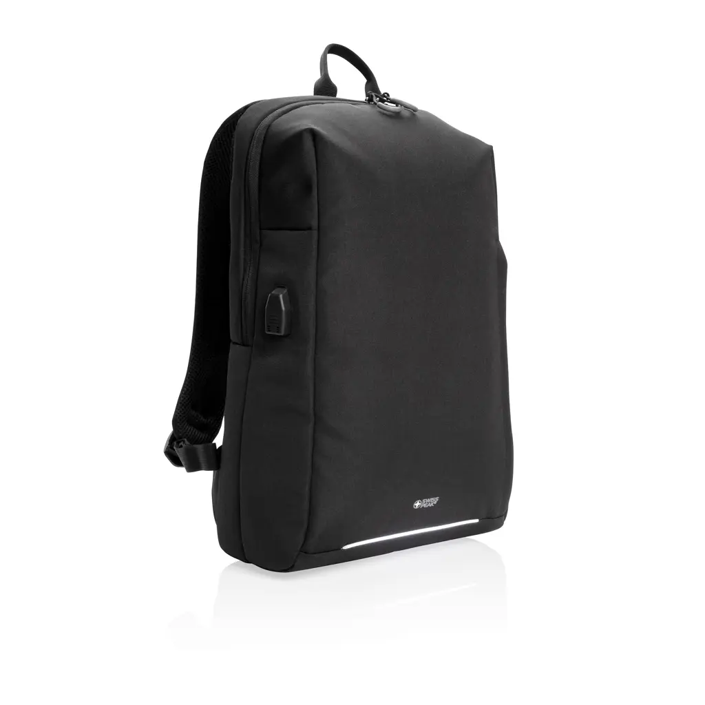 Ruksak za laptop RFID i USB Swiss Peak AWARE™ P763.16 black-1