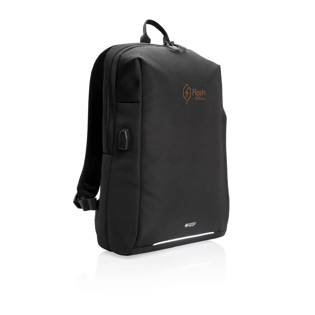 Ruksak za laptop RFID i USB Swiss Peak AWARE™ P763.16 black-3