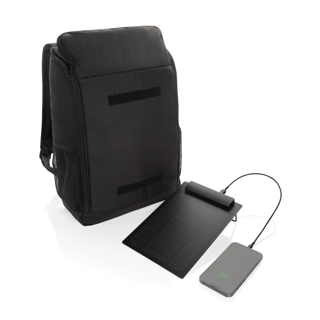 Deluxe ruksak sa solarnom pločom 5W Pedro AWARE™ RPET P763.29 black-7