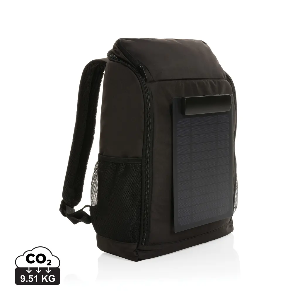 Deluxe ruksak sa solarnom pločom 5W Pedro AWARE™ RPET P763.29 black-0