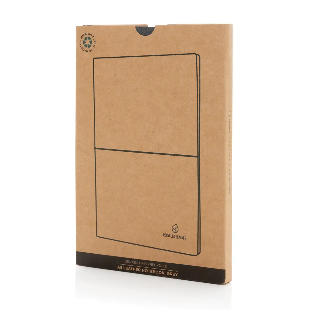 Rokovnik A5 od reciklirane kože P772.21 grey-14
