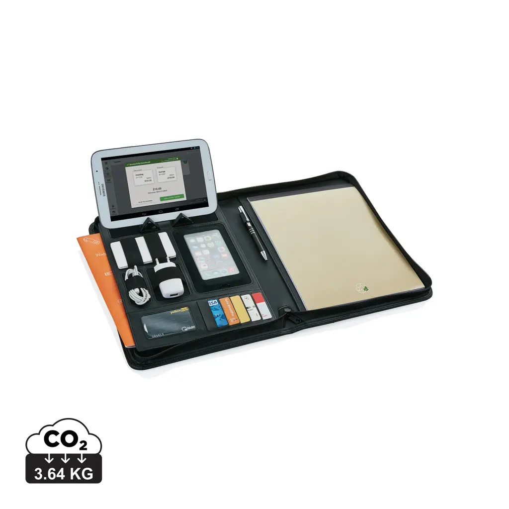 Promotivni mapa za dokumente A4 sa patentnim zatvaračem  P772.62 black-0