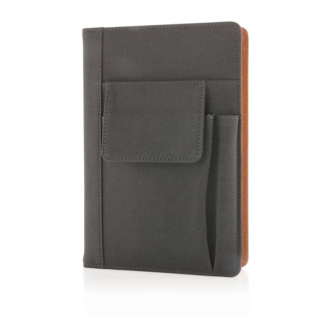 Omot za rokovnik s džepom za mobitel P773.07 black-2