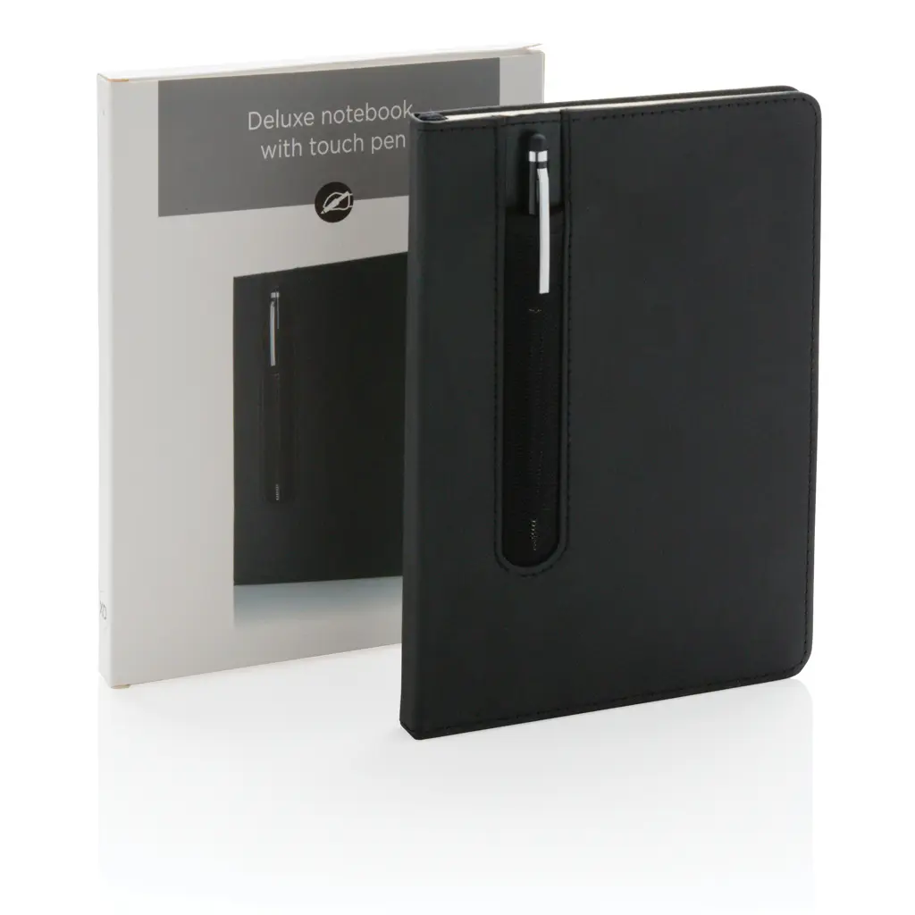 Rokovnik PU A5 s tvrdim koricama i kemijskom olovkom P773.31 black-6