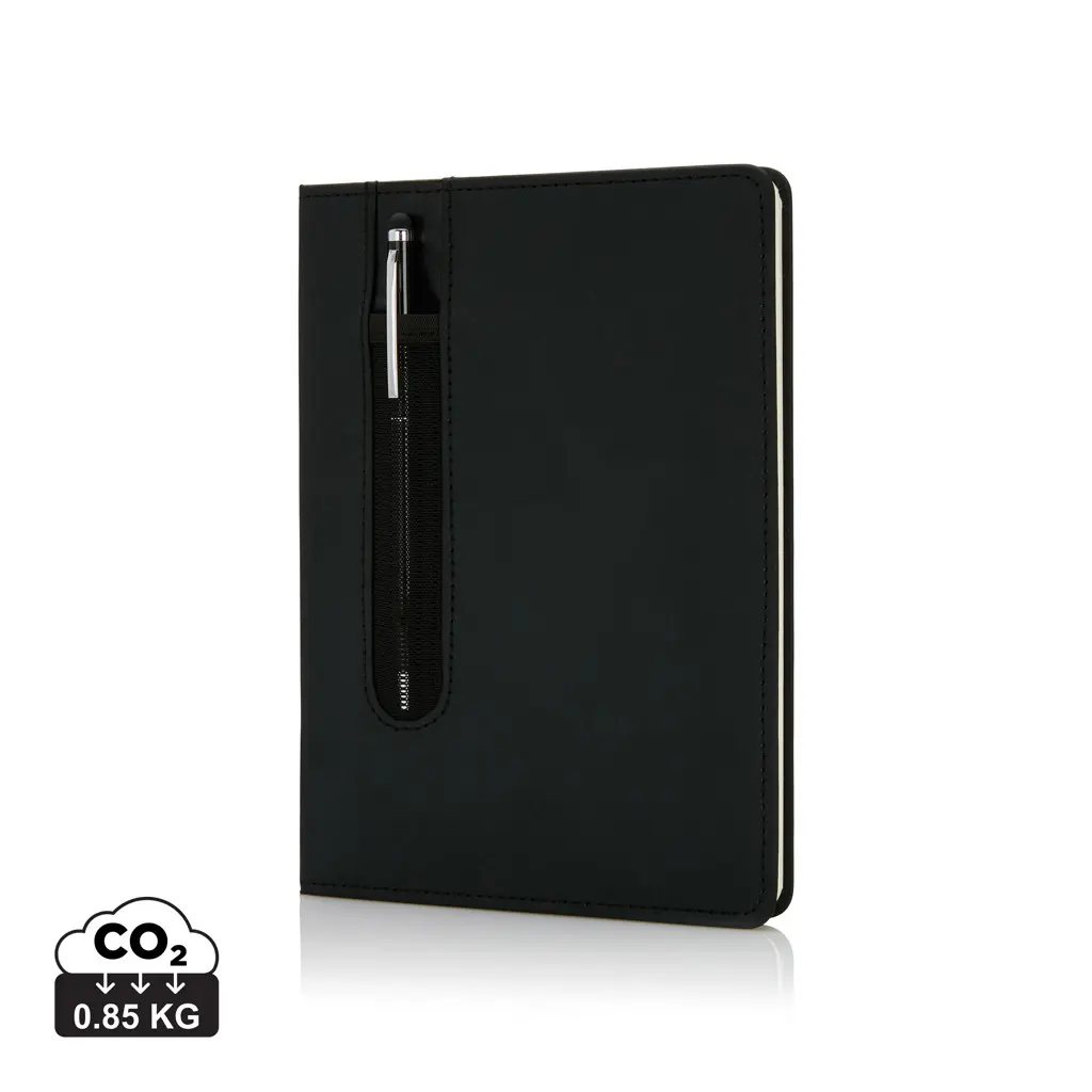 Rokovnik PU A5 s tvrdim koricama i kemijskom olovkom P773.31 black-0