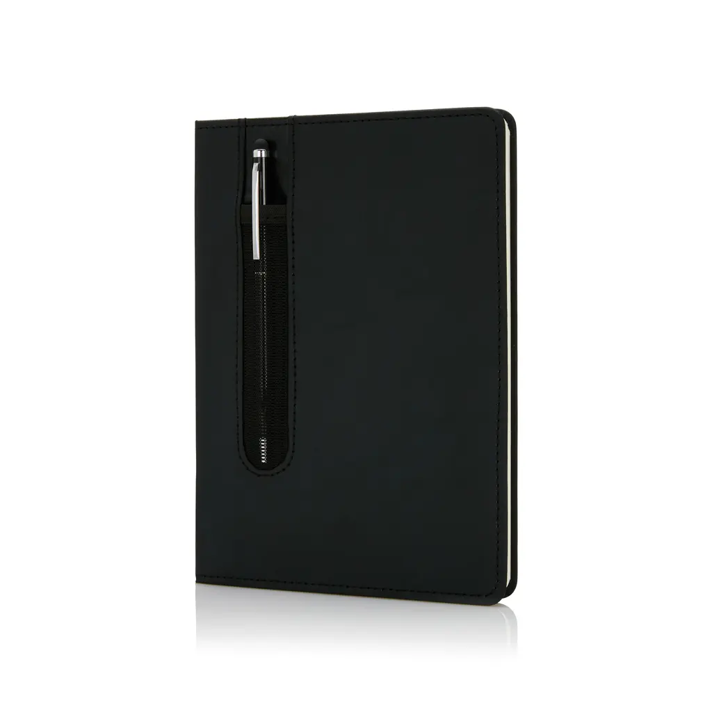 Rokovnik PU A5 s tvrdim koricama i kemijskom olovkom P773.31 black-1
