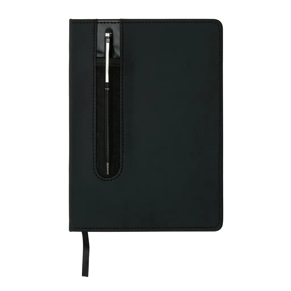 Rokovnik PU A5 s tvrdim koricama i kemijskom olovkom P773.31 black-4