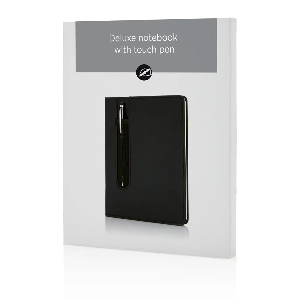 Rokovnik PU A5 s tvrdim koricama i kemijskom olovkom P773.31 black-5
