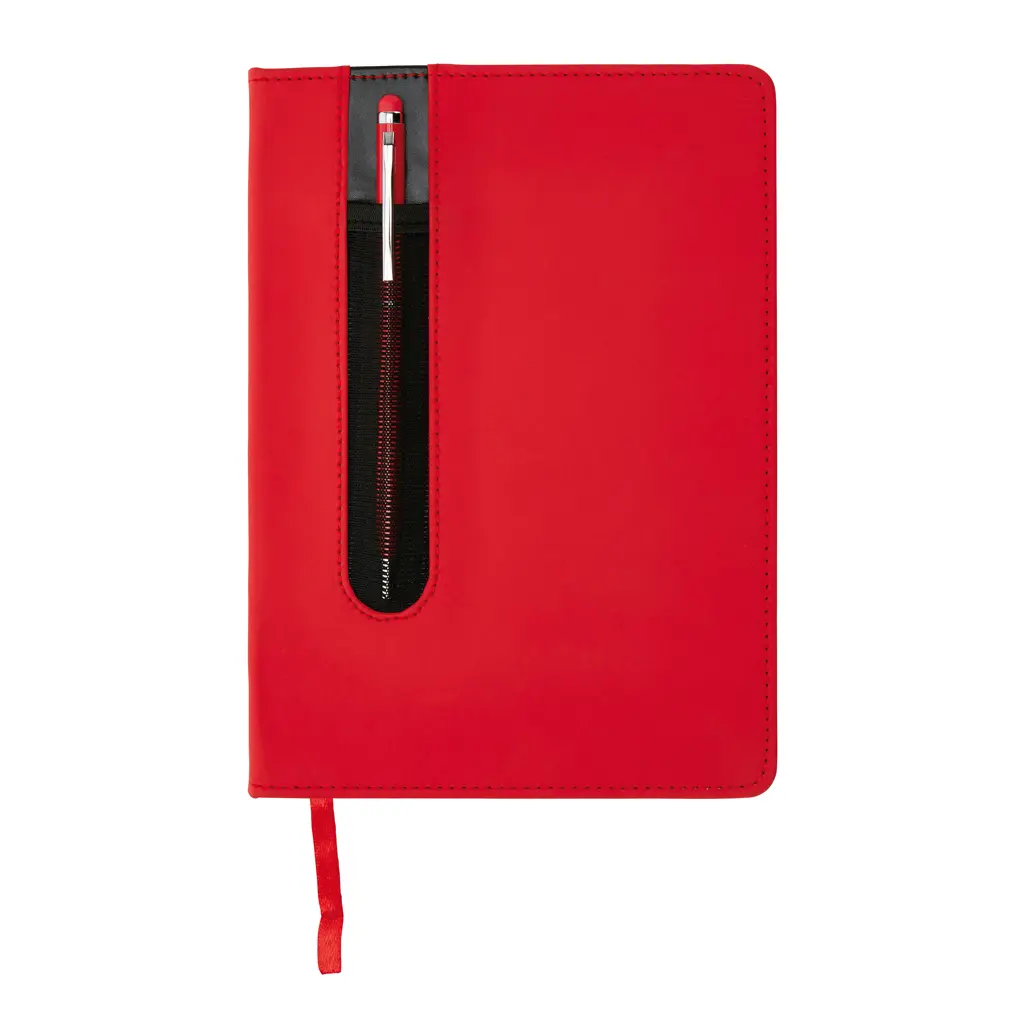 Rokovnik PU A5 s tvrdim koricama i kemijskom olovkom P773.31 red-4