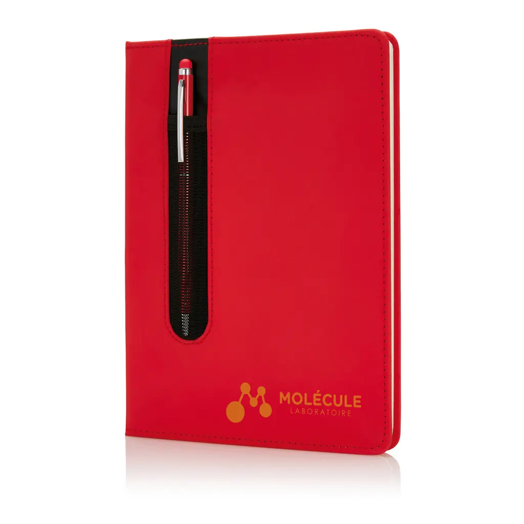 Rokovnik PU A5 s tvrdim koricama i kemijskom olovkom P773.31 red-3